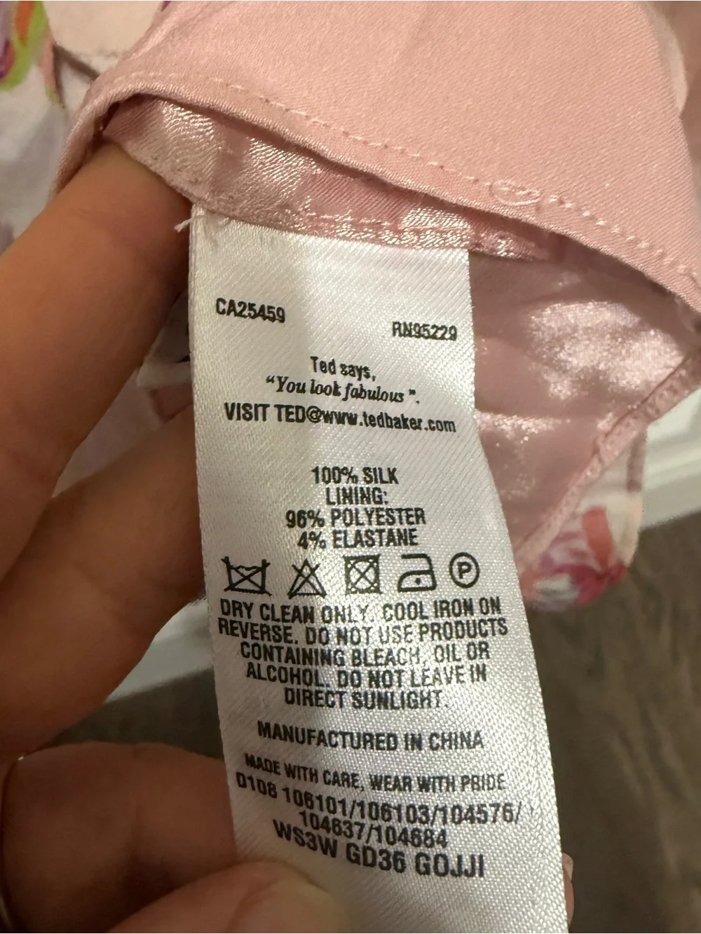 Ted Baker Silk Strapless Pink Floral Maxi Dress Goji Orchid Wedding Guest Resort